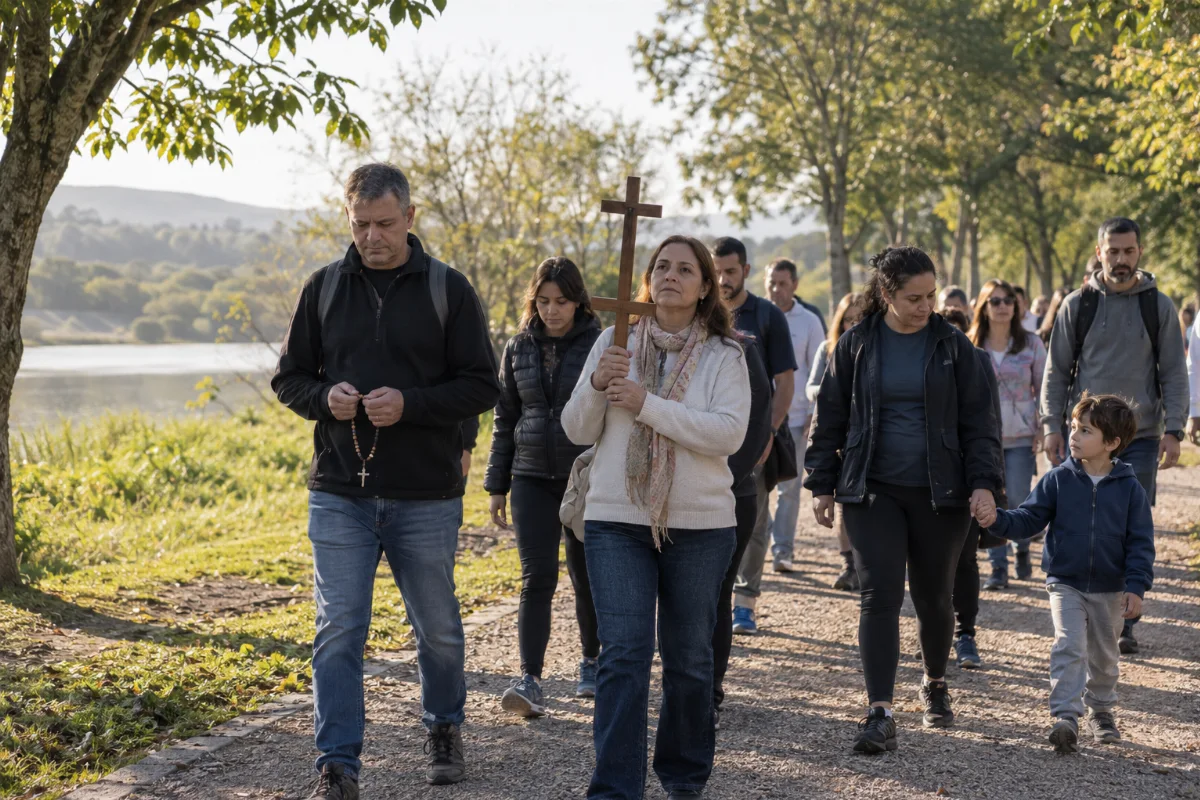 Ilustração por IA de 32ª Romaria Diocesana Mãe do Redentor